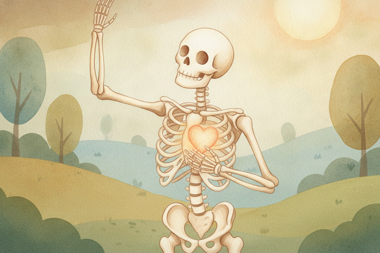 ~~So why is your skeleton important?~~ It does **four big jobs at once**. It holds you up. It lets you move, because mus