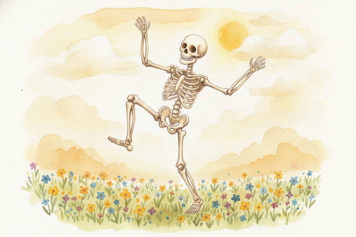 Your skeleton even loves a little exercise. Every time you walk, jump, or dance, you **gently stress your bones**, and ~