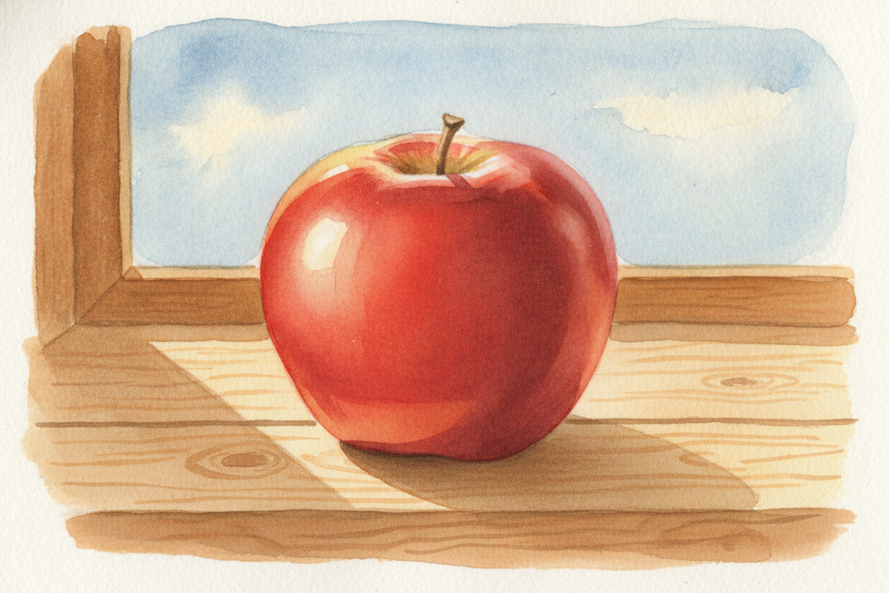 Look around. Red apples, blue sky, green grass — color is everywhere, splashed across the whole world. ~~But here's a se