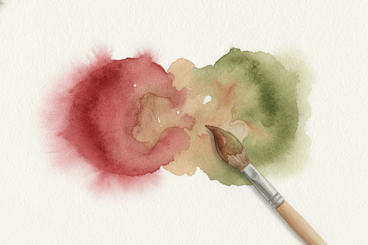 ~~But wait~~ — paints don't work that way. Mix red and green *paint* and you get a sad brown, not yellow. Why? Because p