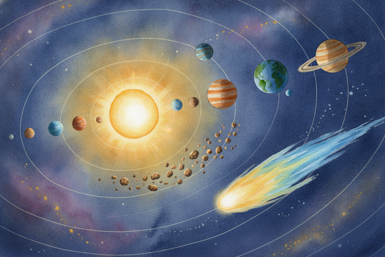 So that's the whole ~~messy, marvelous truth~~. Asteroids are the **rocky leftovers**, comets are the **icy ones**, and 