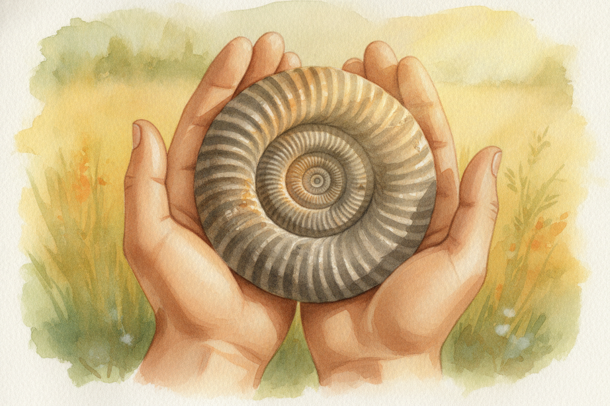 So a fossil isn't really a bone at all. It's **a story written in stone** — _buried by mud, squeezed by time, swapped sp