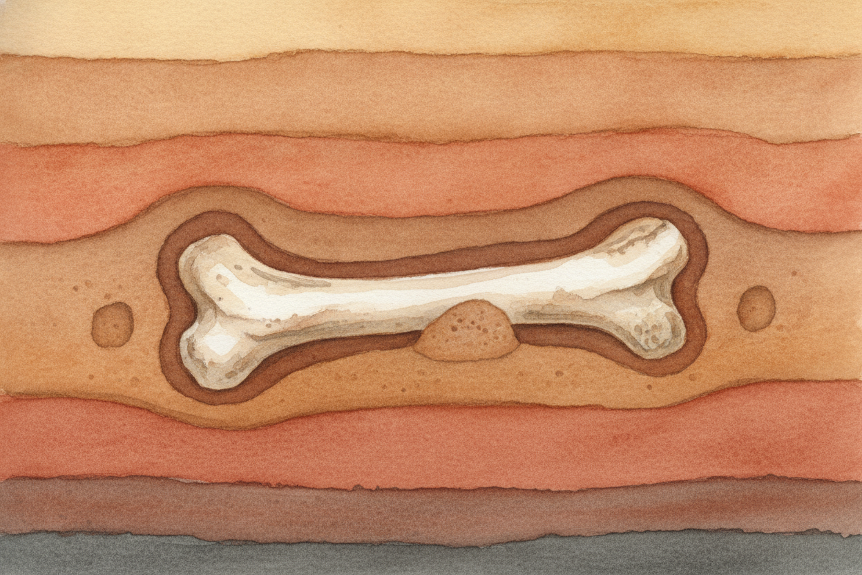 **Mud and sand are the heroes here**. ~~When a creature is buried quickly~~ — _under a riverbed, a lake bottom, or a des