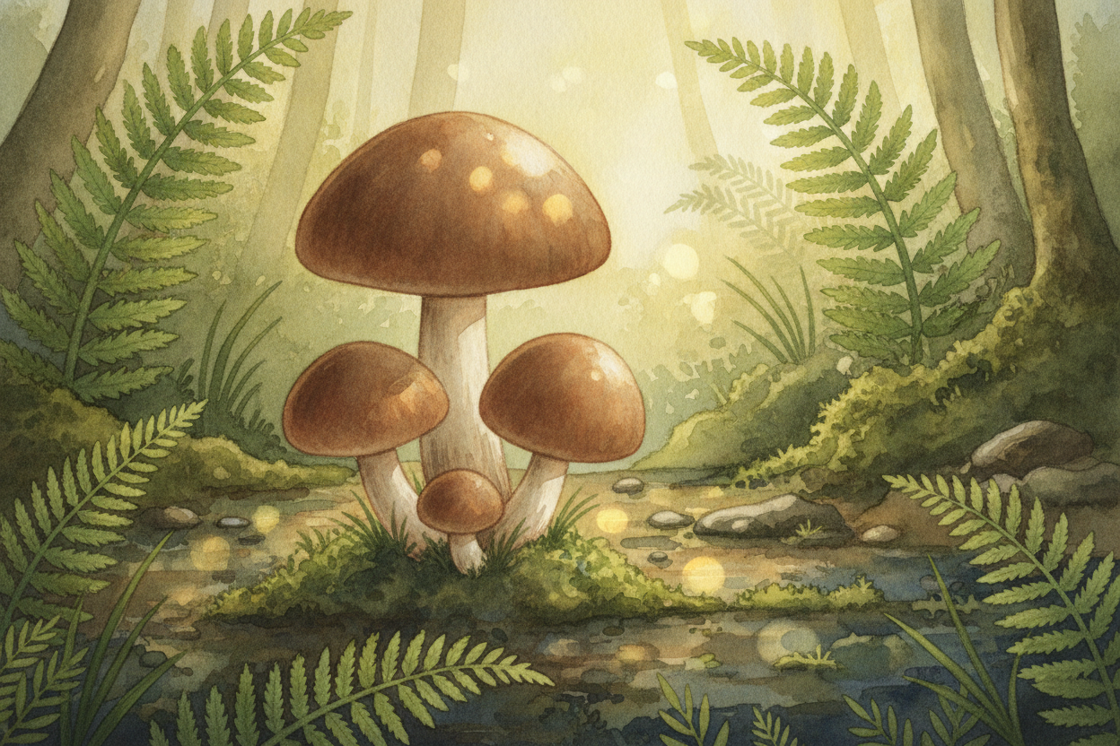**Quick** — is a mushroom a plant? It sits in the dirt, it doesn't run away, it looks a bit like a tiny umbrella sprouti