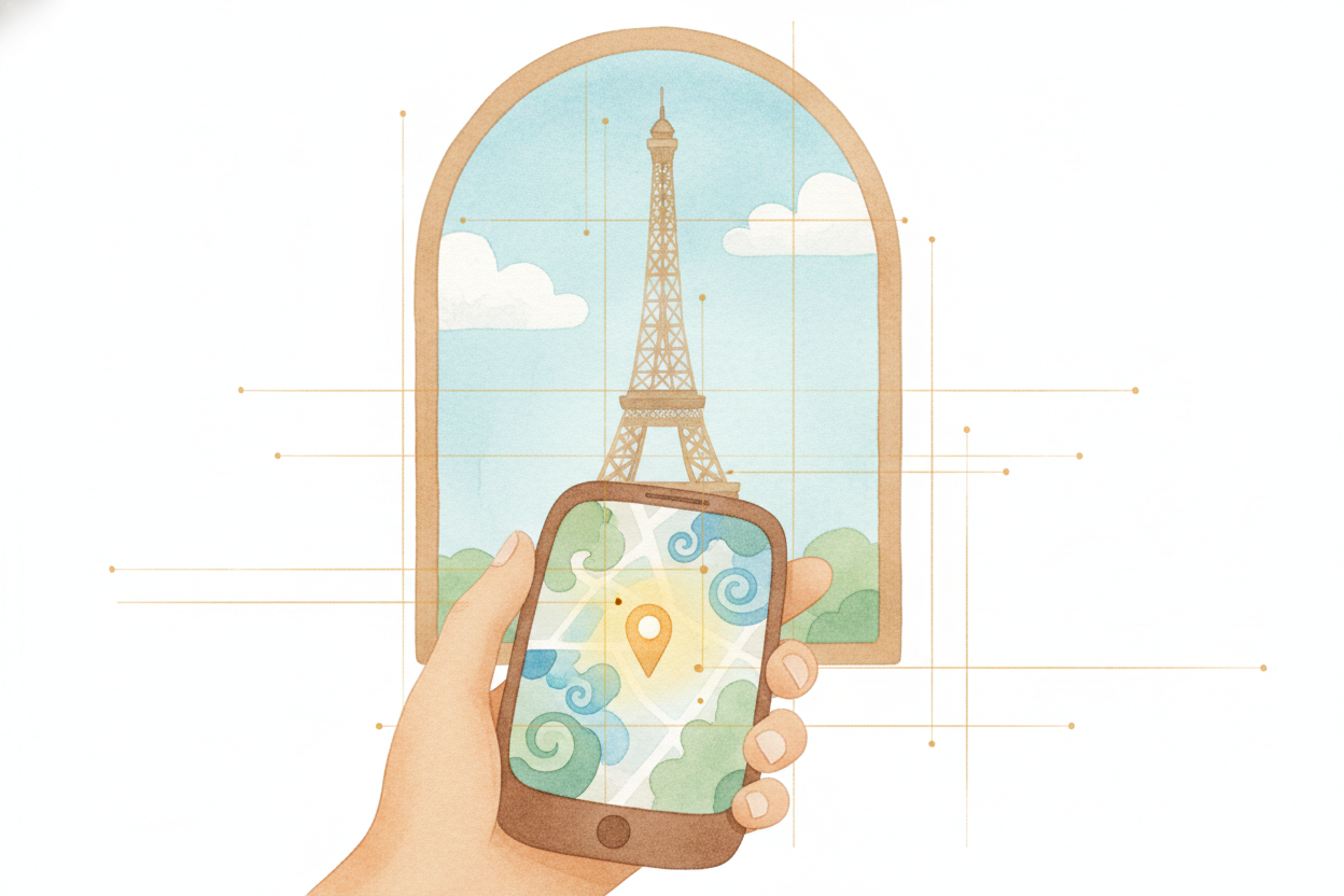 Put the two together and you've got an address for anywhere. ++The Eiffel Tower++? 48.8 degrees north, 2.3 degrees east.