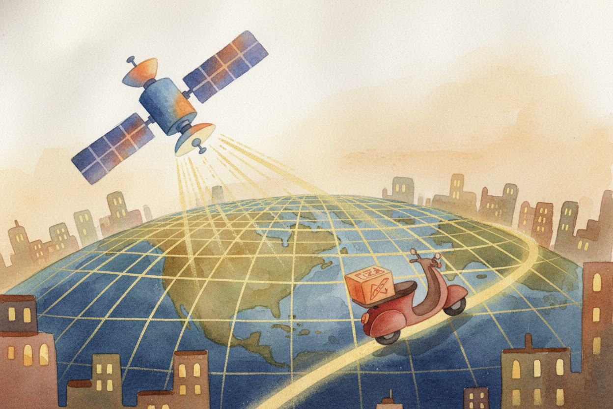 These invisible lines power everything from your ++GPS++ to hurricane tracking to the pizza delivery app. **Satellites o