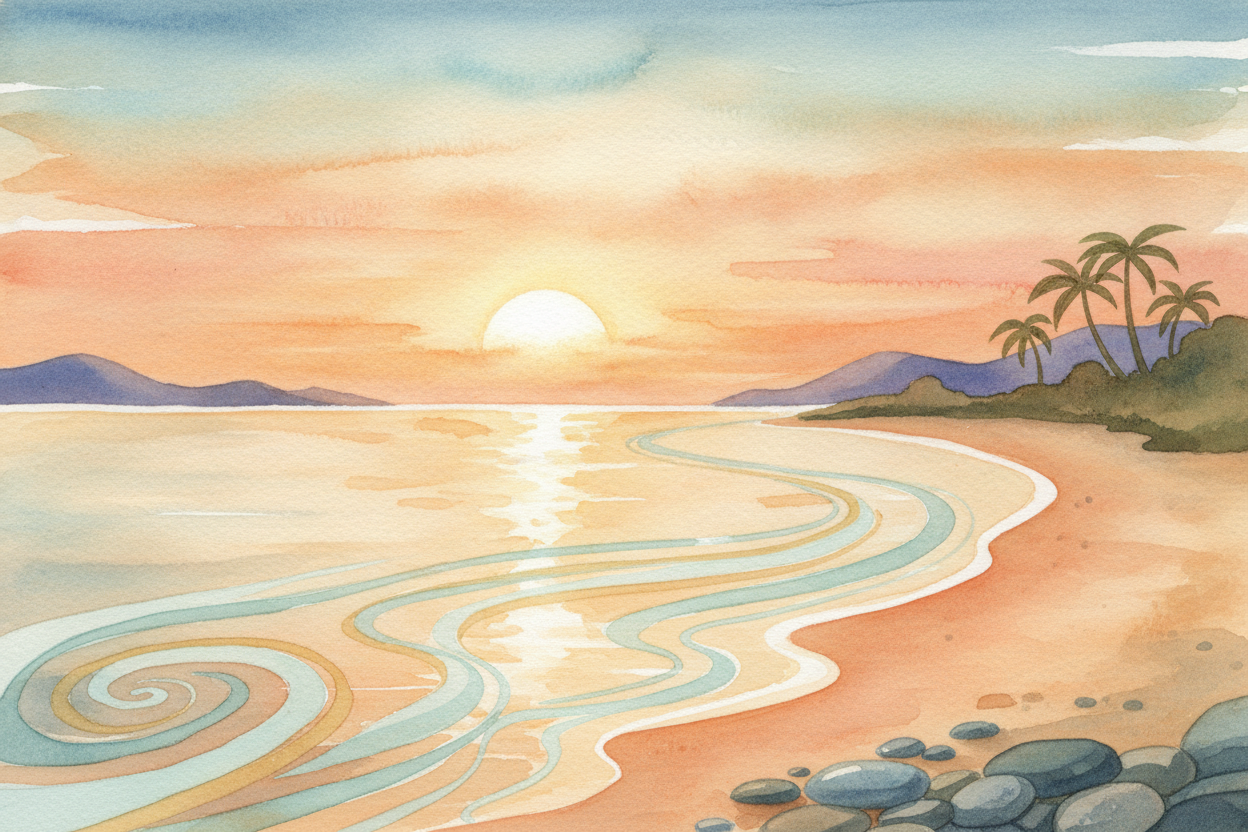 So the next time the sea looks lazy at your feet, remember what's really happening. Underneath that quiet shimmer, the w