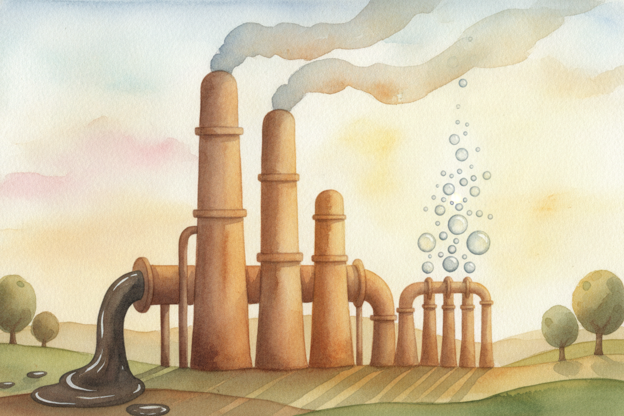 At a refinery, that oil gets **heated and split** into smaller, simpler pieces. One of the most useful pieces is a littl