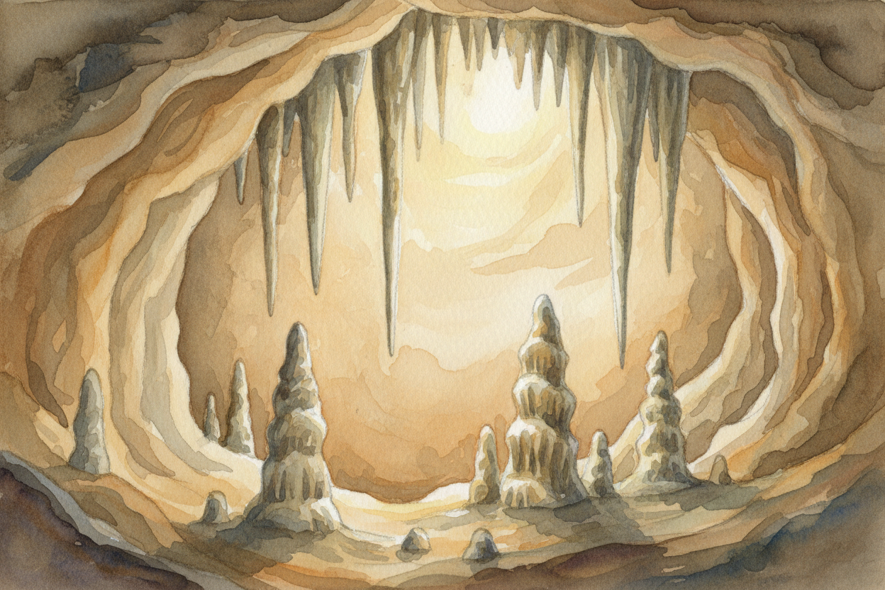 ~~Have you ever seen~~ a cave with stone icicles hanging from the ceiling, or weird rocky towers growing up from the flo
