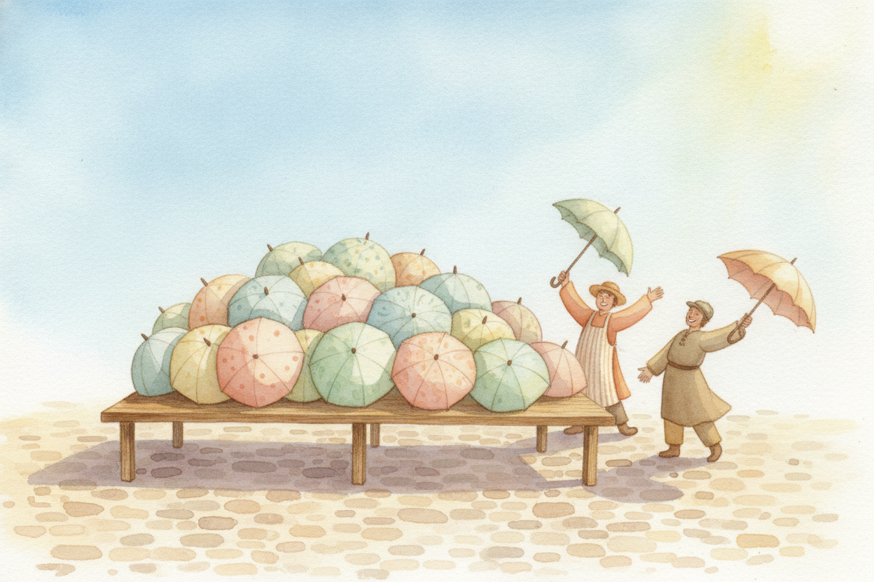 Flip it around. When there's a ~~HUGE pile~~ of something but **barely anyone wants it**, *the price drops*. Now it's th
