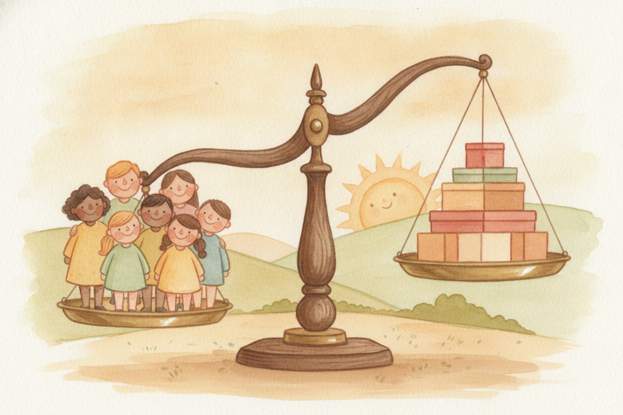 ~~The magic is that~~ the price keeps wiggling until **the two forces tie**. If the price is too high, lots of stuff sit