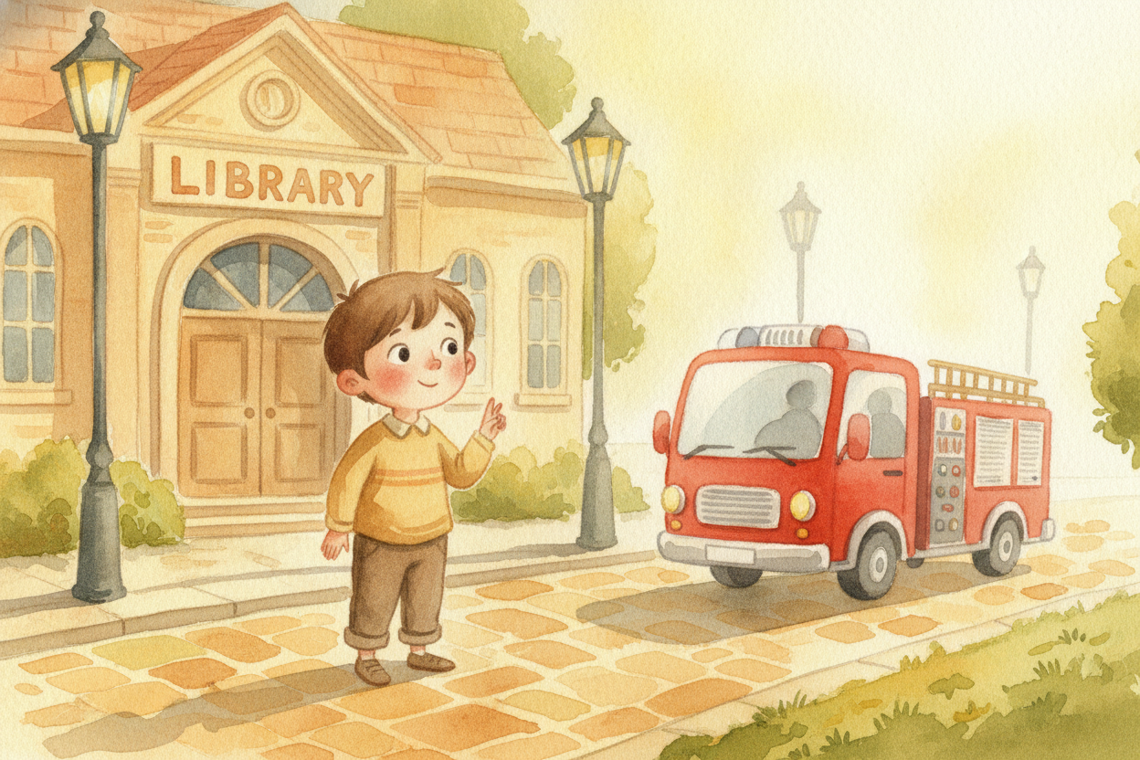 ~~And the next time you spot~~ a fire truck, a streetlight, or a library full of books, you can give **a little nod**. A