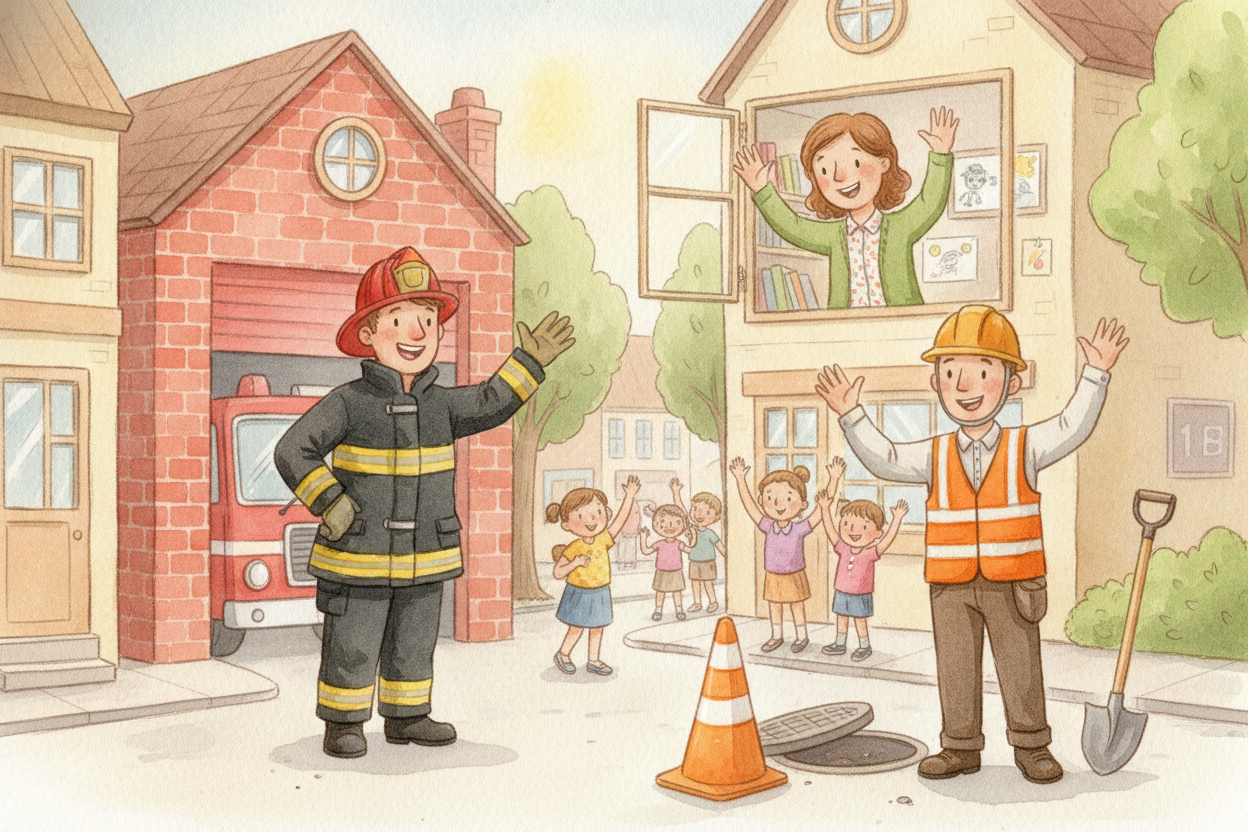 Tax money pays the people who keep daily life running, too. Teachers in classrooms. ~~Firefighters racing to a blaze.~~ 