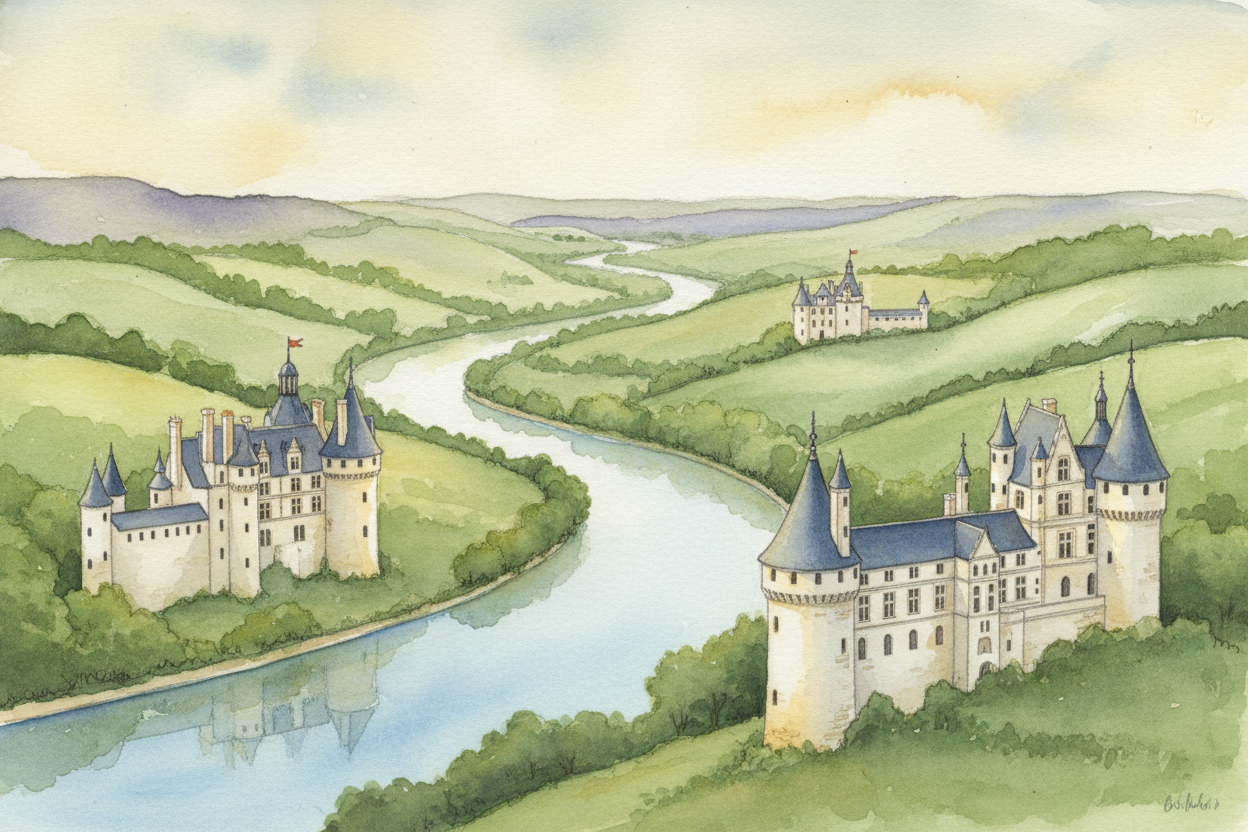 If you follow the ++Loire River++ through the heart of France, you'll stumble into a fairytale. ~~Not the kind with drag