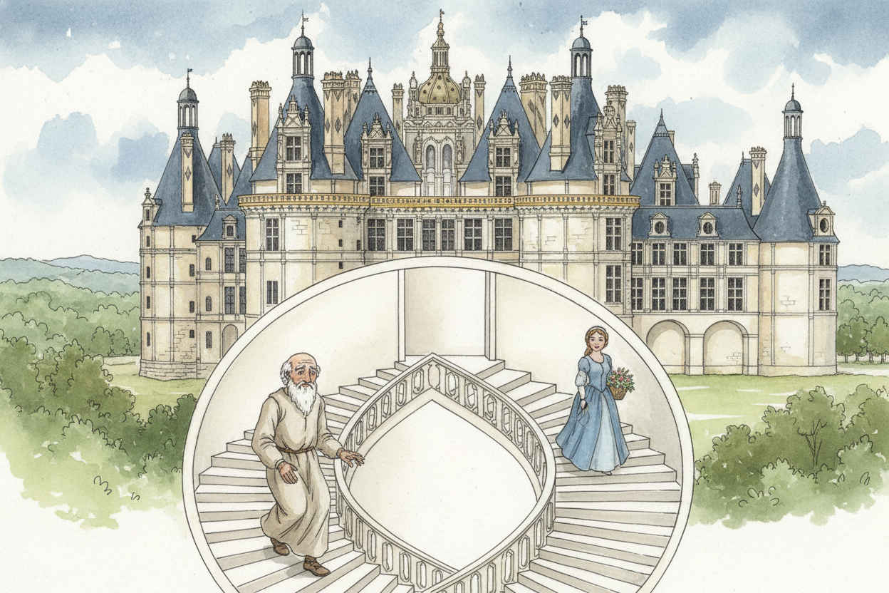 ++Château de Chambord++ is the valley's superstar — a 440-room monster commissioned by ++King François I++ as a hunting 