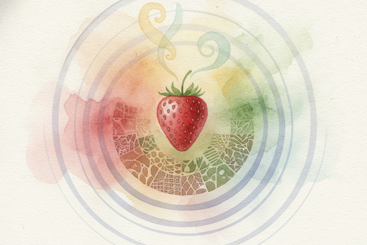 ~~Now the clever part:~~ your senses almost never work alone. Bite a strawberry and you see red, smell sweetness, feel t