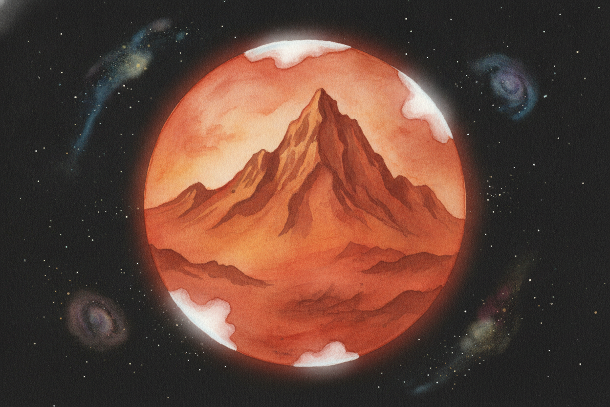 After Earth rolls ++Mars++, the **rusty red one**. Its reddish color comes from iron in its soil, **basically the same s