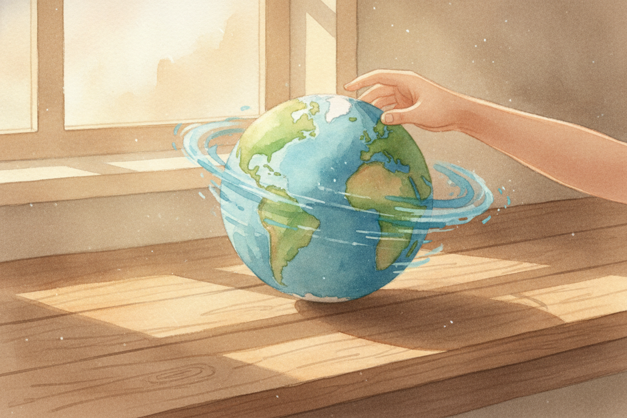 So there it is: **seven puzzle pieces of land** floating in five great oceans, all part of **one spinning blue marble**.