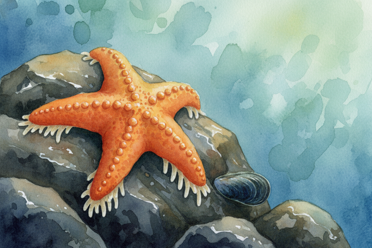 Starfish move **so slowly you'd think they were decorations**, but they're actually hunters. Each arm is covered with **