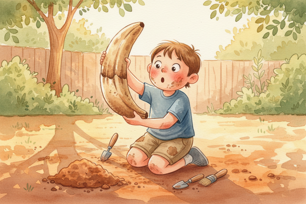 Imagine finding a **giant tooth the size of a banana** in your backyard. ~~You'd have questions.~~ Whose tooth? What did