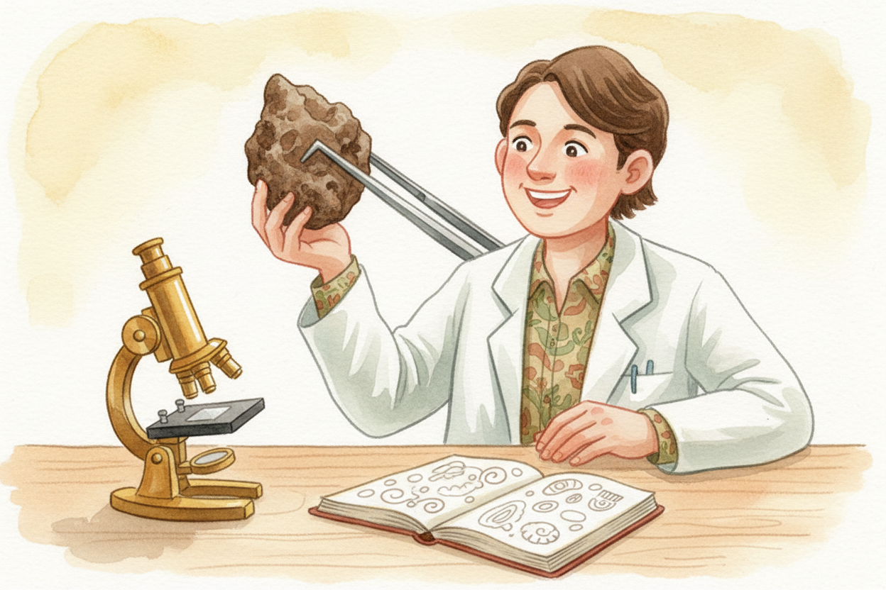 ~~Here's the wild part:~~ we even find fossilized poop, called ++coprolites++. Scientists crack them open to see what th