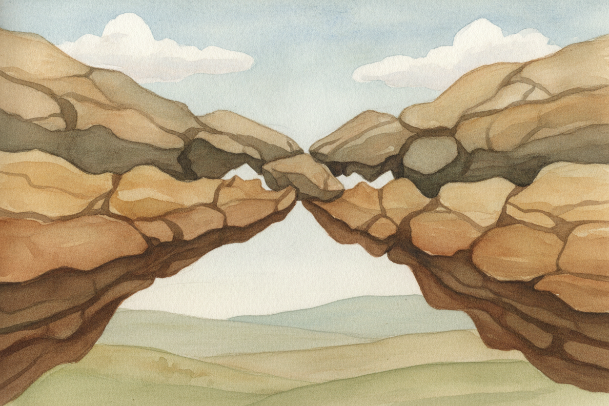 Underneath those plates sits the mantle — a layer of rock so hot it slowly oozes, _like thick honey or warm caramel_. Th