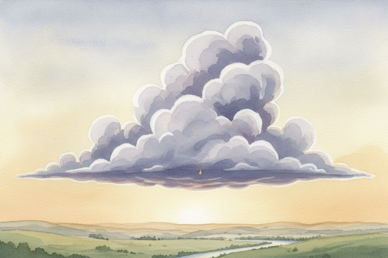 And that's the whole secret: a cloud builds up too much electricity, lets it loose in a dazzling spark, and the air shou
