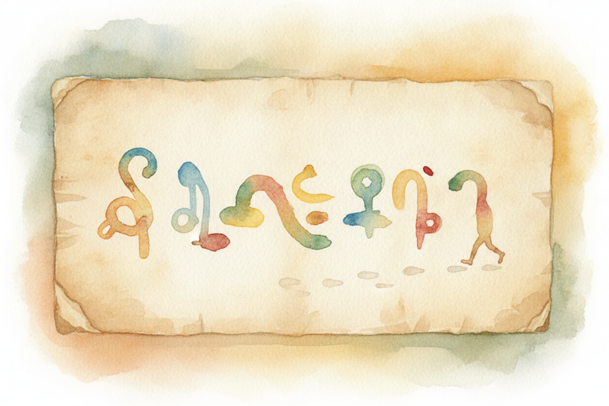 ~~Sometimes~~ the Egyptians added a silent picture at the end of a word _as a little hint_. Spell out a name, then draw 