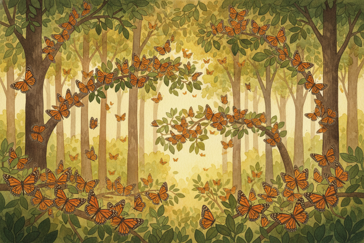 And it isn't only birds packing their bags. ++Monarch butterflies++ — delicate things you'd think a breeze could knock o