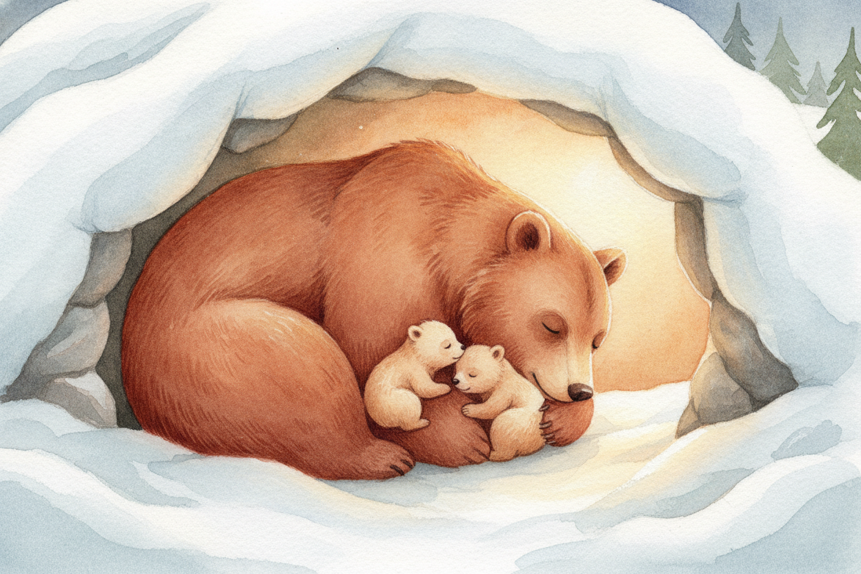 Bears are the famous sleepers, ~~but here's a fun fact:~~ they're **not true deep hibernators**. A bear's body stays fai