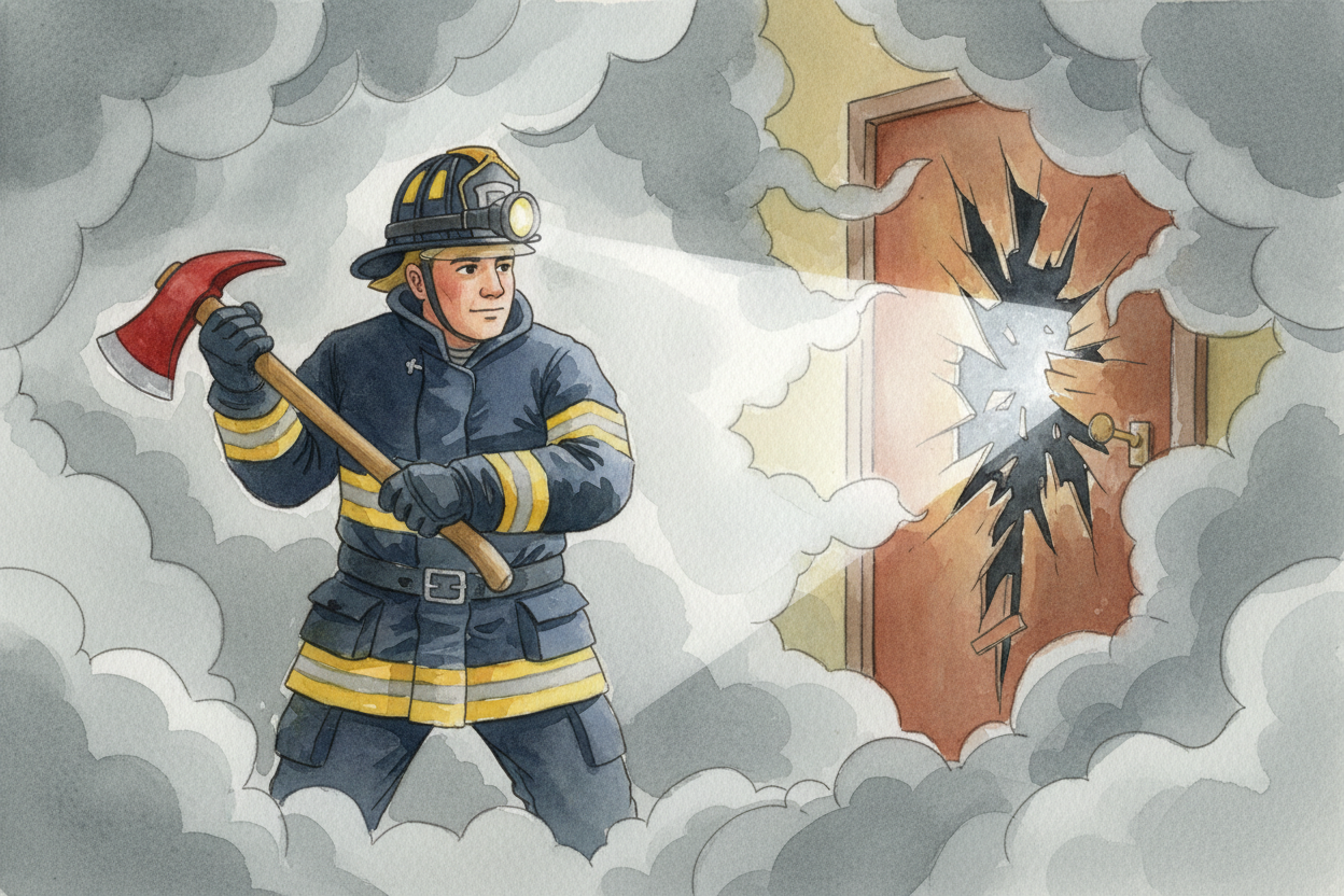 When there is a fire, it's not just "~~spray water and leave~~." Firefighters have to figure out where the fire started,