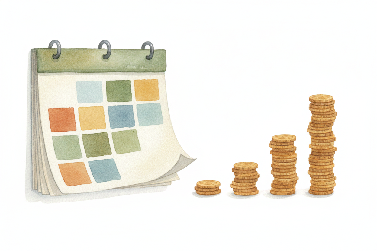 The borrower **pays the bank back slowly**, month by month, *with interest on top*. If they borrowed $90, they might pay
