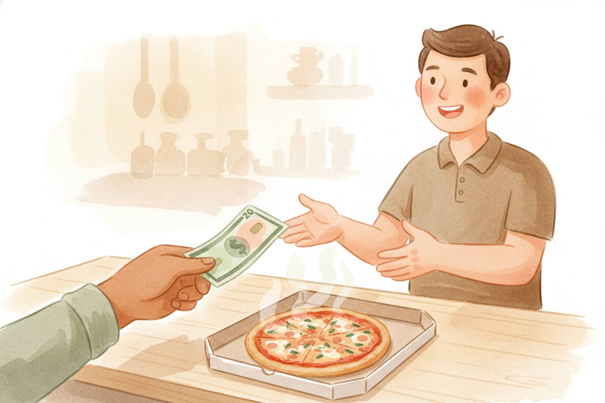 ~~So that twenty in your hand?~~ It's valuable because the government says so, because you need it for taxes, because th