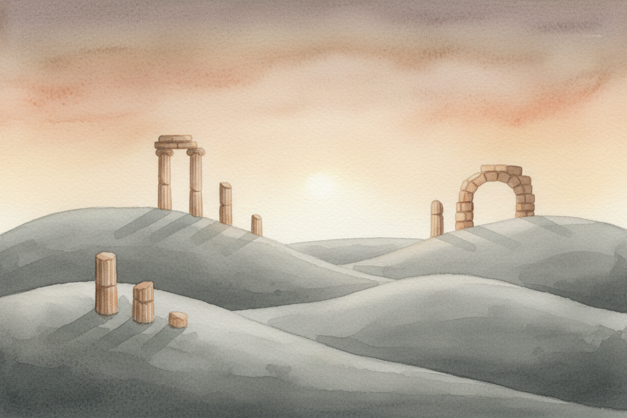 The flow buried everything. It filled the streets, poured through doorways, sealed up buildings. When it finally stopped