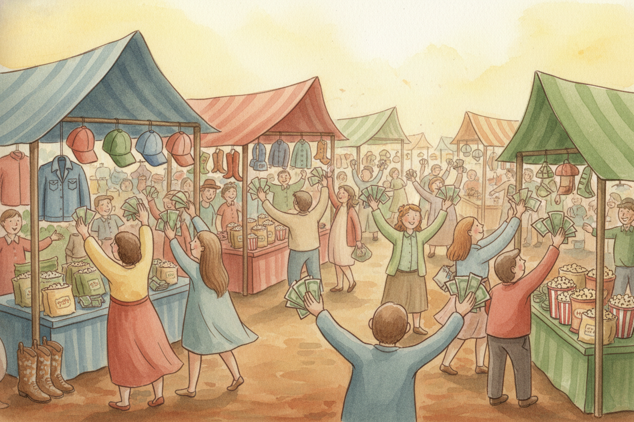 Why does the rate change? Imagine everyone in the world is at a giant swap meet. If lots of people suddenly want to buy 