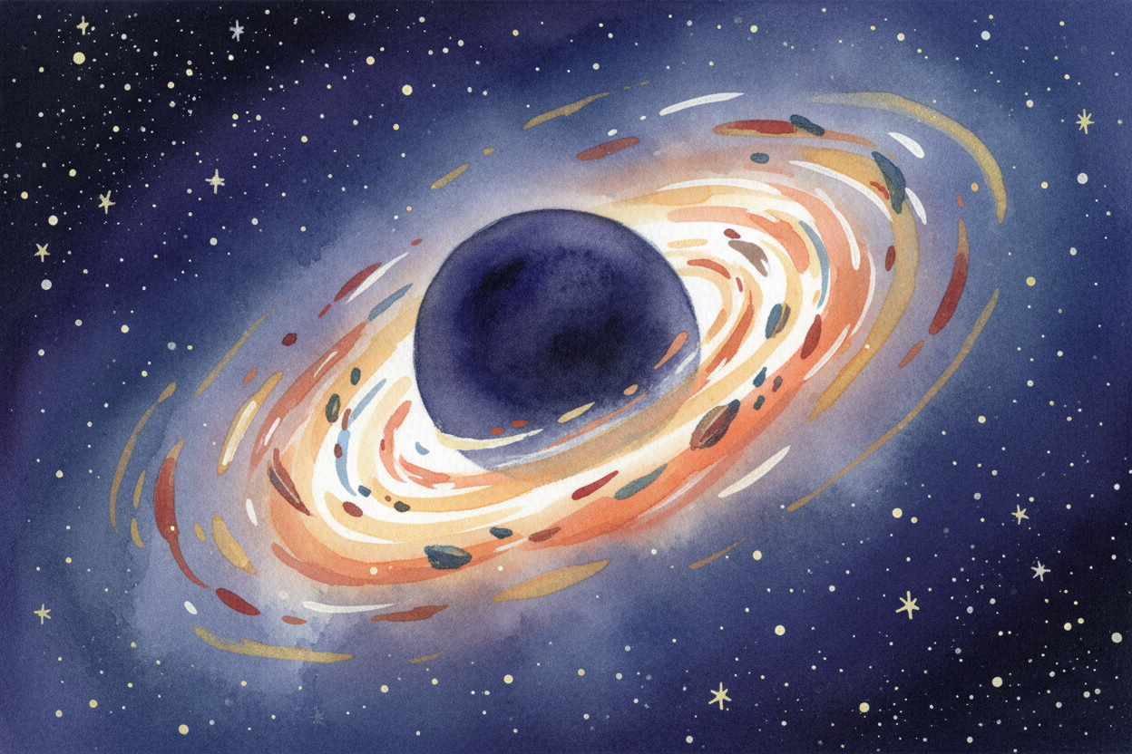 Imagine a place in space ~~so greedy, so impossibly heavy~~, that it swallows everything — **light, stars, planets, even