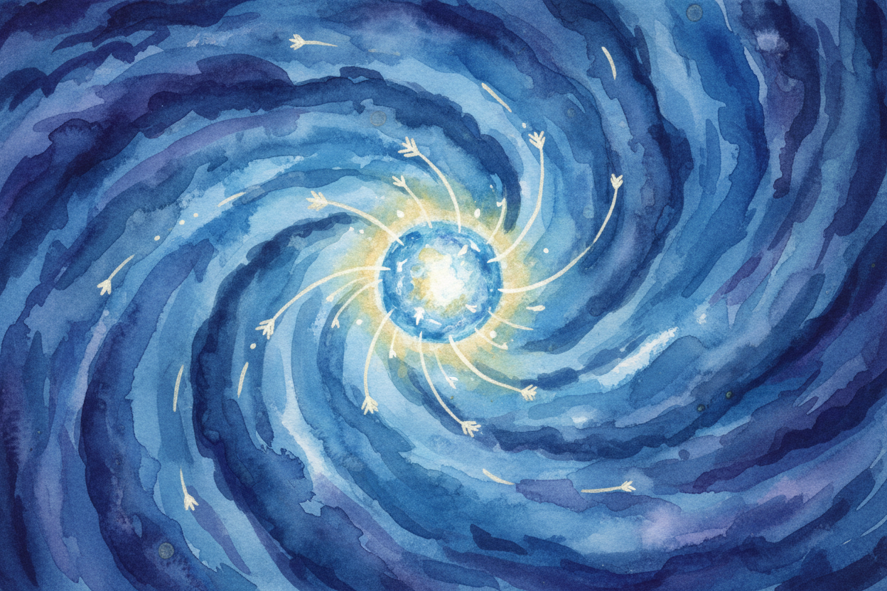 Black holes form when giant stars die. A star **twenty times heavier** than our Sun burns through all its fuel, then ~~c