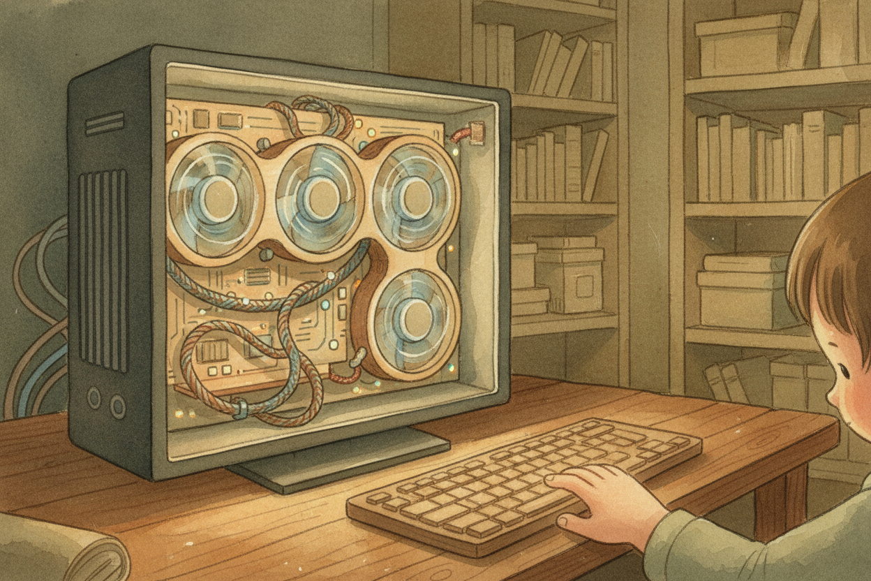 When you tap a key or click a button, your computer springs into action — lights blink, fans whum, the screen changes. ~