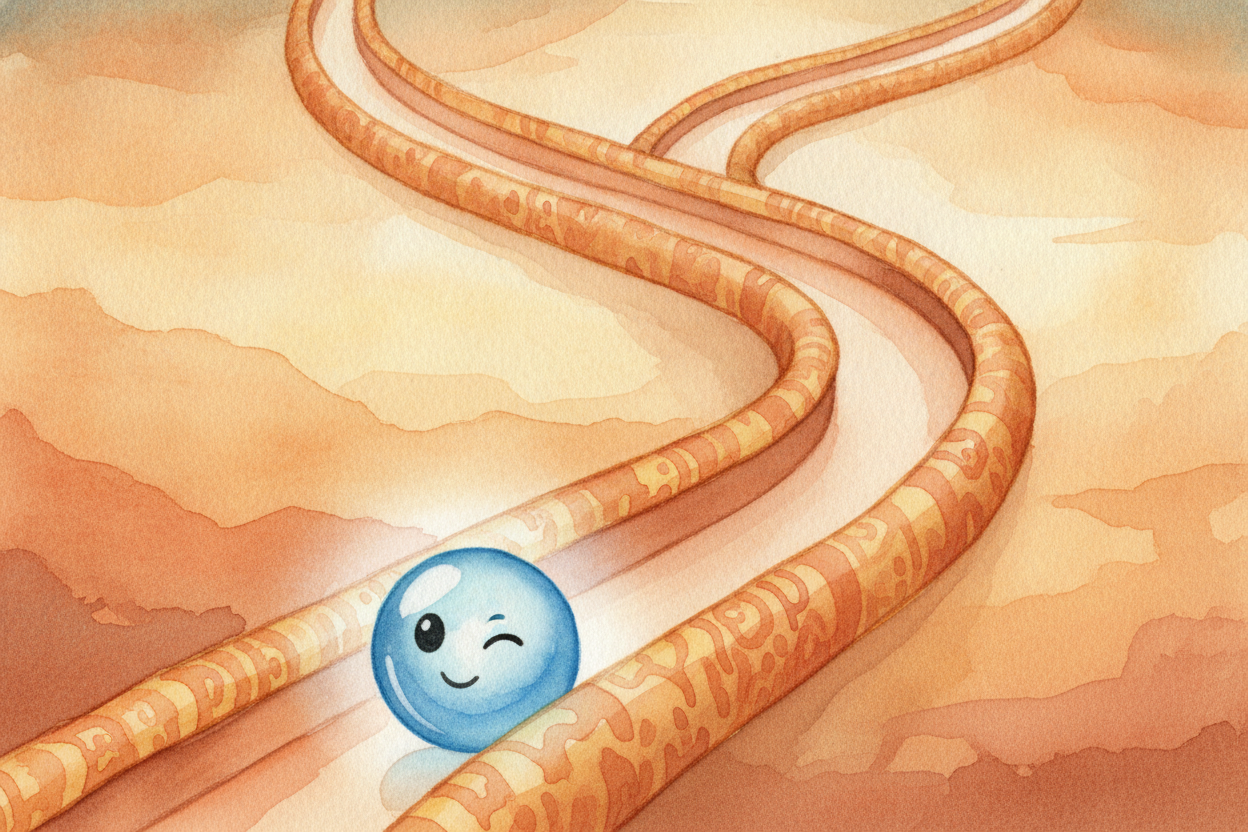~~Next time you flick a light switch, picture it:~~ **electrons sliding cheerfully down their copper hallway**, _wrapped