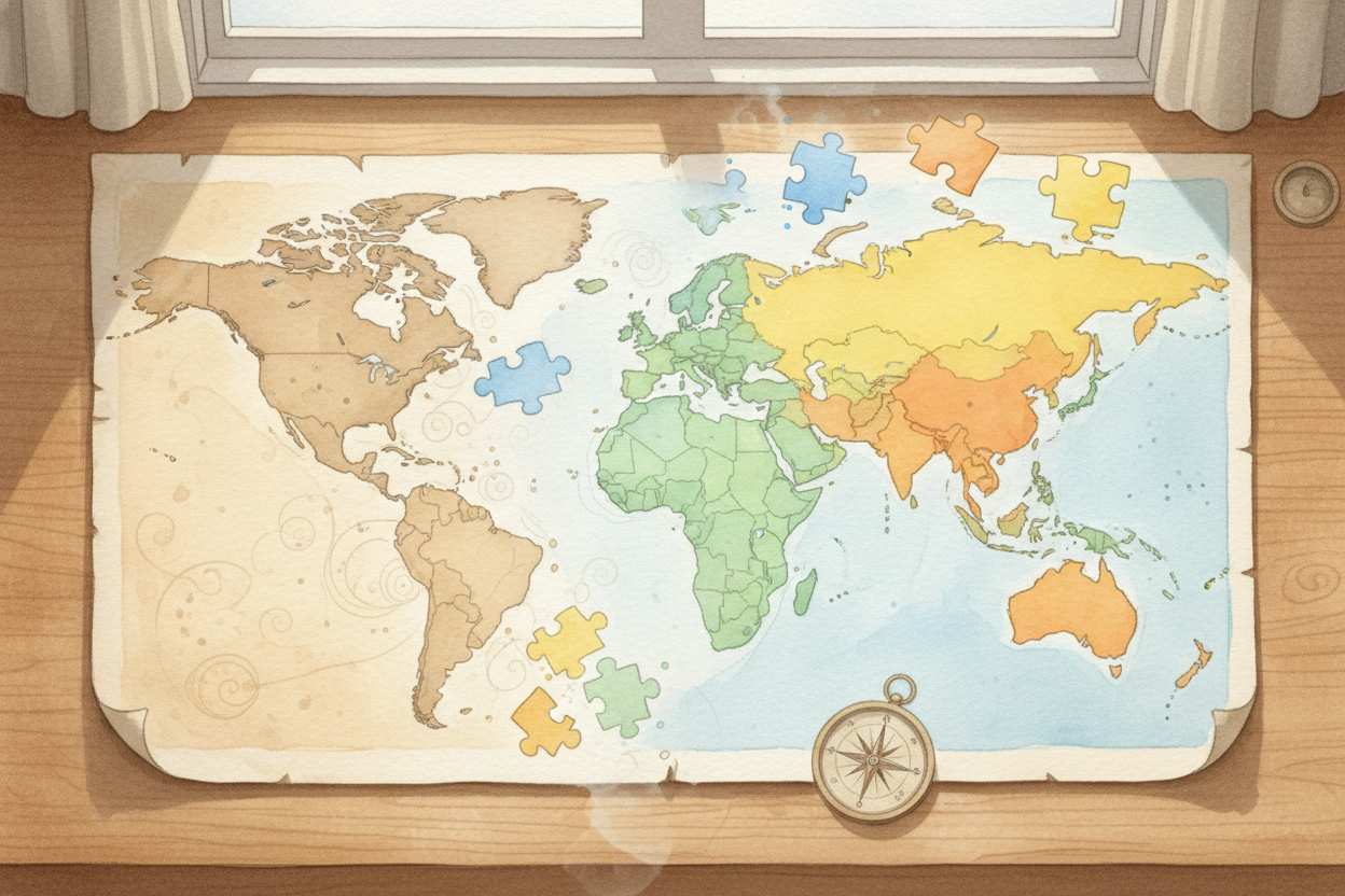 Some places want to be countries but aren't yet — they're missing that recognition from others. Some places used to be c