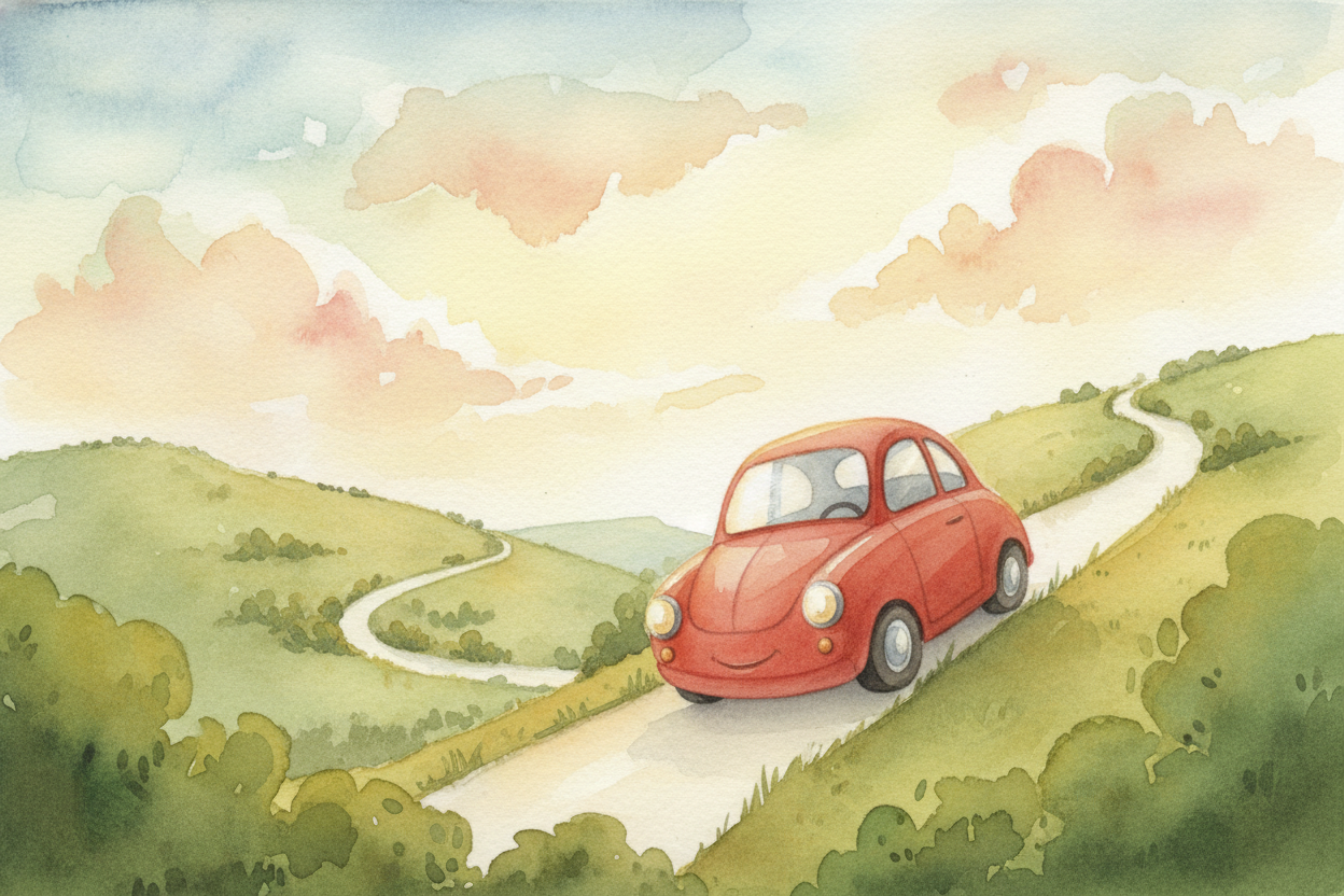 Imagine you're driving up a winding mountain road. Sometimes you crawl, sometimes you zoom. A derivative is just a fancy