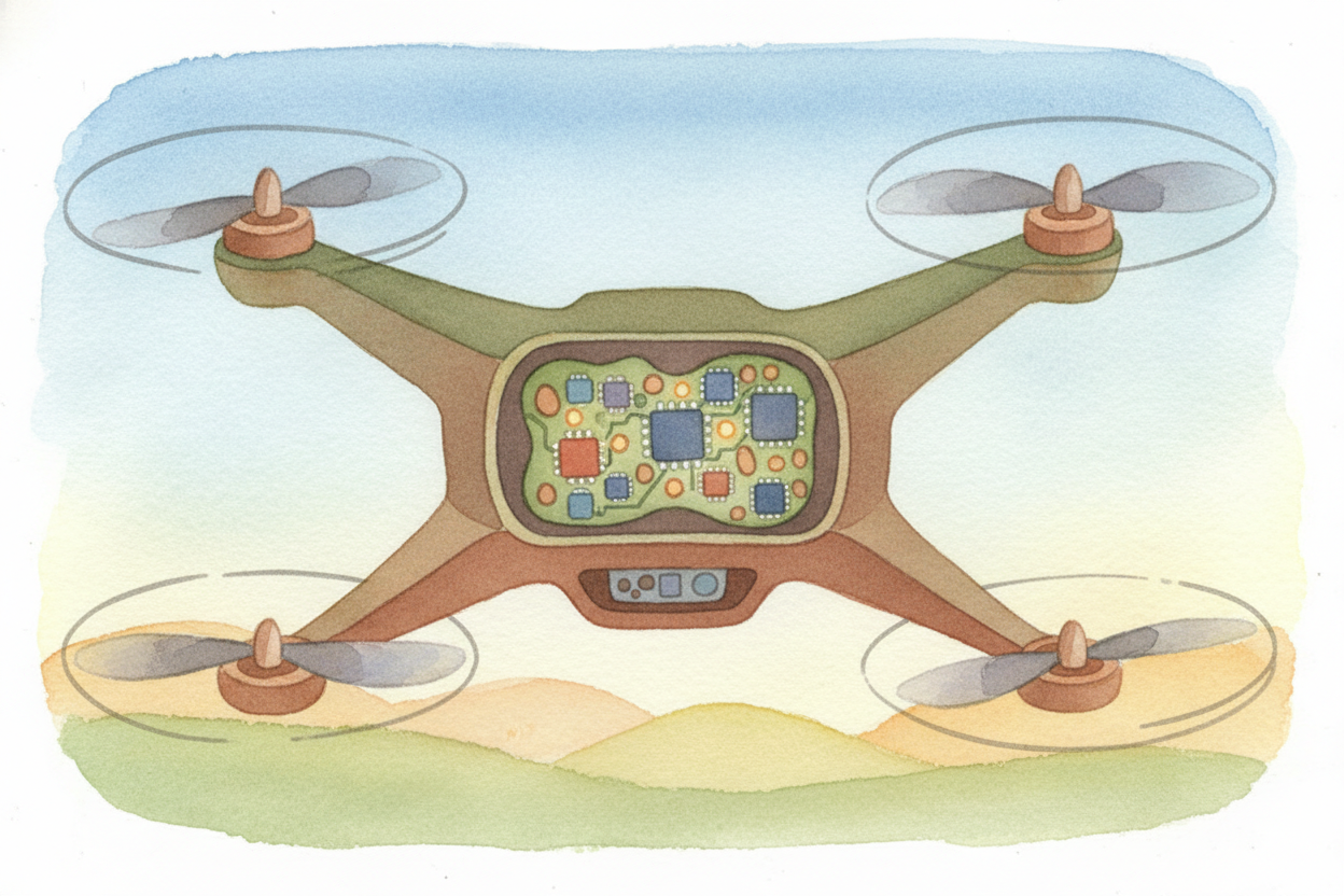 ~~But here's the tricky part:~~ making those tiny adjustments **a hundred times per second**, perfectly, so the drone do
