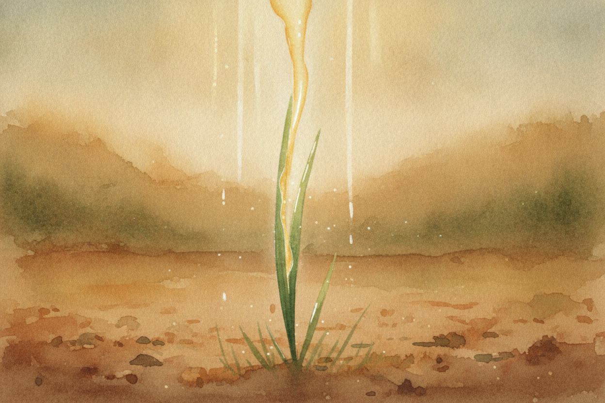 Meet the plants, the only ones who can grab sunlight directly. A blade of grass catches sunbeams and quietly turns them 