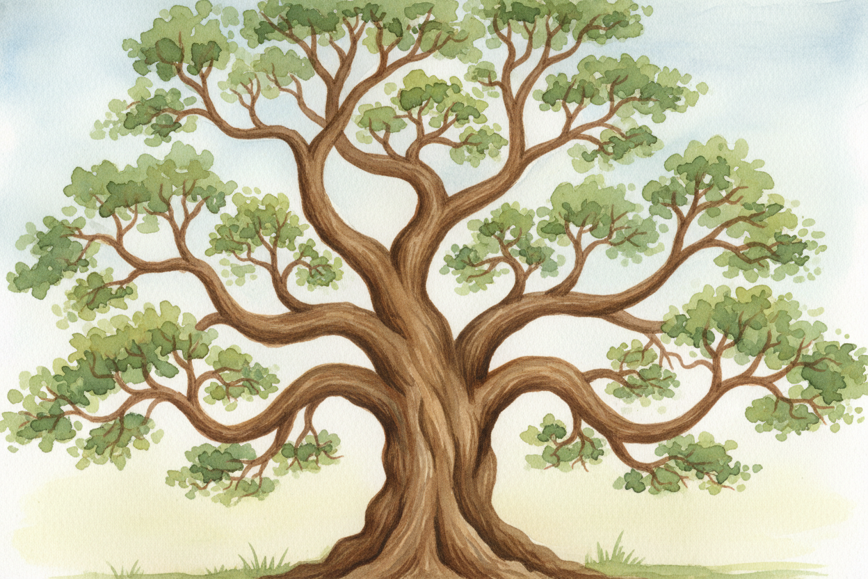 You know how sometimes you look at a tree, and each big branch splits into smaller branches, and those split into even s