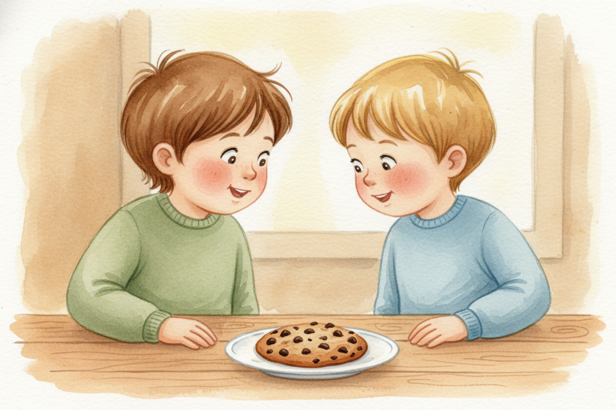 You've got one cookie. Your friend wants half. ~~But what IS half?~~ What does it mean to break one thing into pieces an