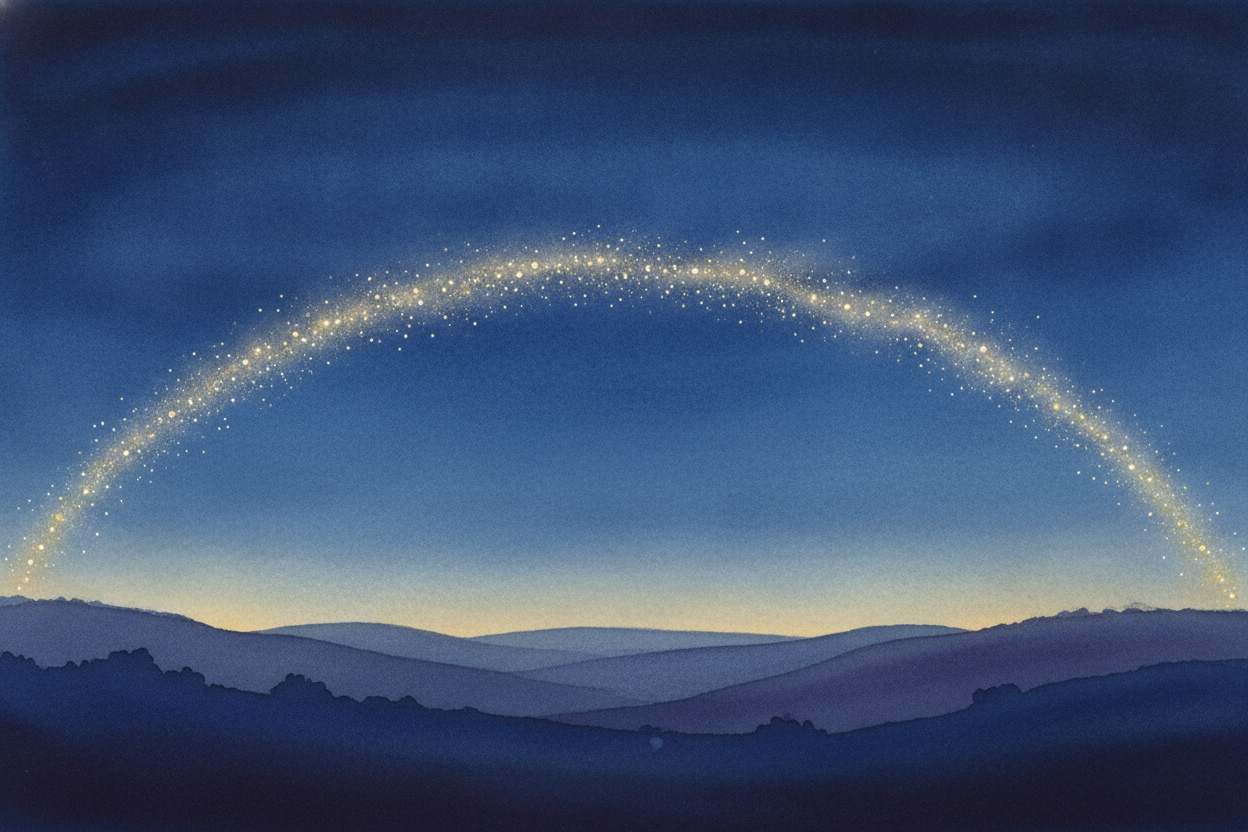 Look up on a really dark night, far from city lights, and you might see a faint, milky smudge stretching across the sky.
