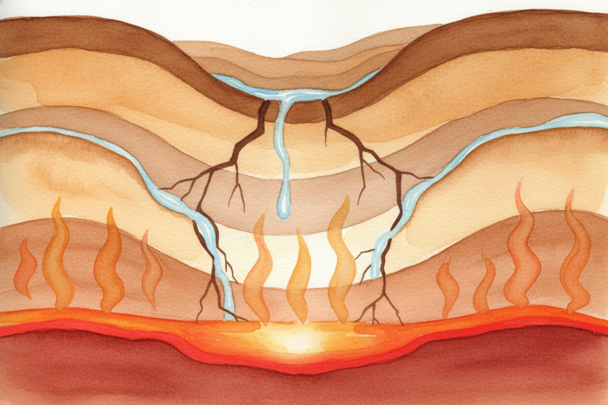 ~~Deep underground~~, **something amazing** is happening right now. Cold water is seeping down through cracks in the roc