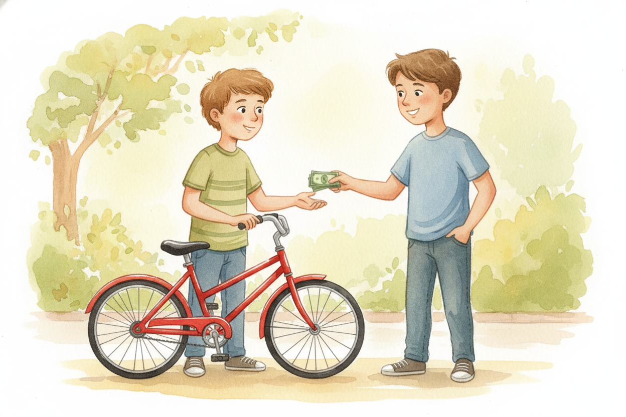 That's a loan in its simplest form: someone gives you money (or anything valuable) right now, and you promise to give it