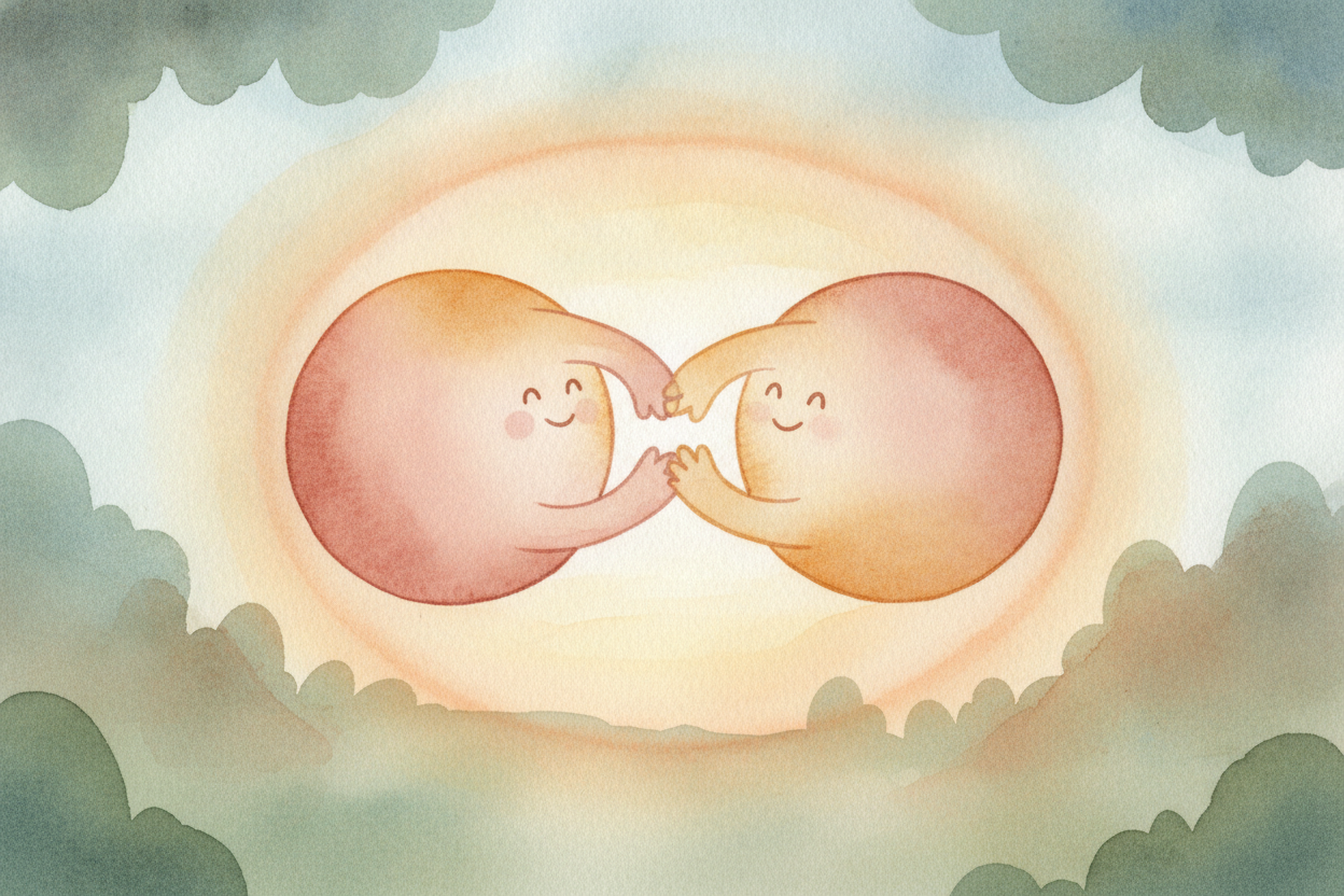 ~~이제 다른 주인공을 만나 볼까요.~~ 바로 ++화합물++이에요. 화합물은 원자들이 그저 어울리기만 하는 것이 아니라, **손을 잡고 결합할 때** 생겨요. 원자들은 **따로따로인 손님**이기를 멈추고, 아무도 예