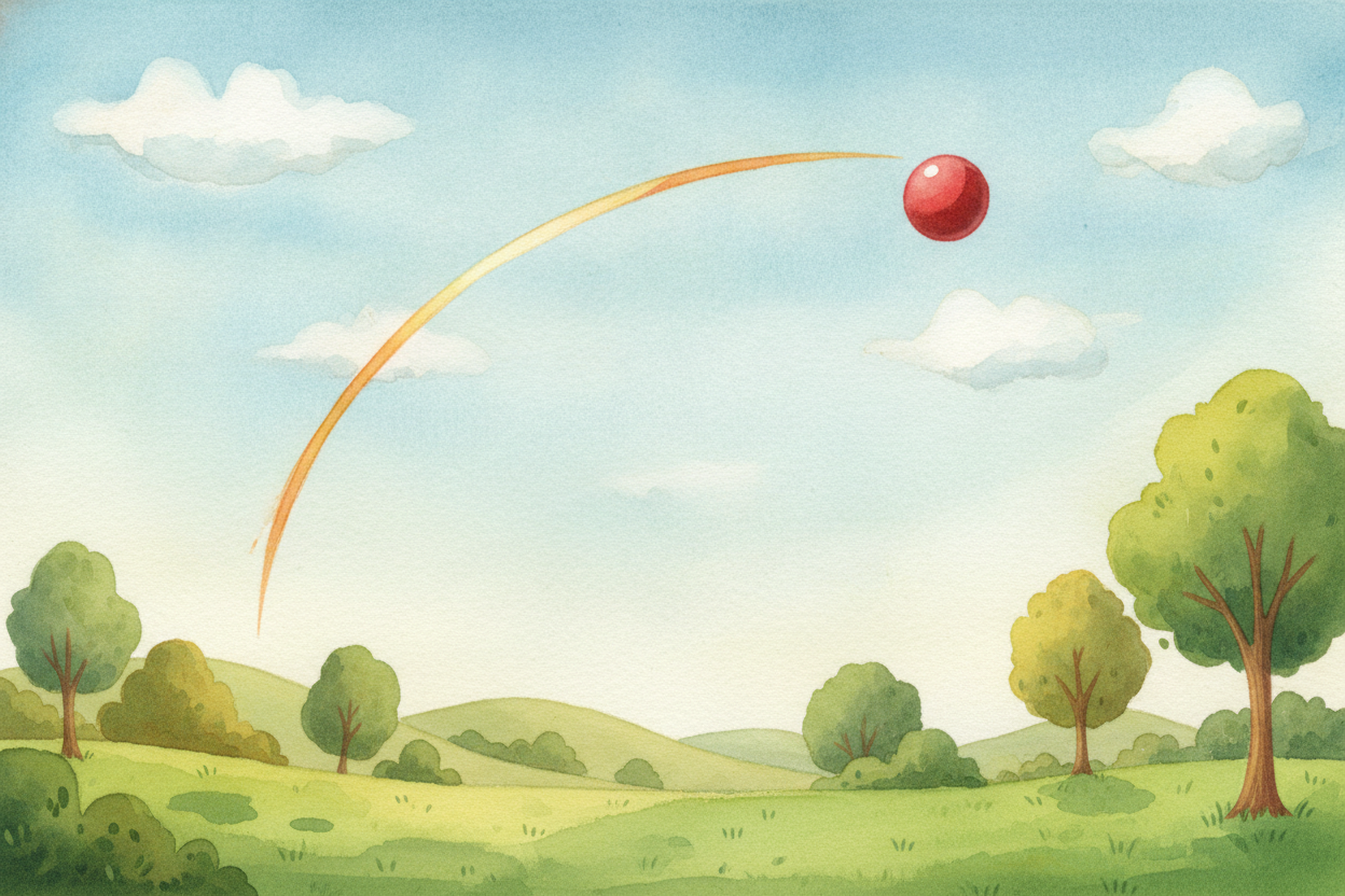 ~~Toss a ball into the air.~~ Watch it. It doesn't go up forever, and it doesn't drop straight down like a stone off a c